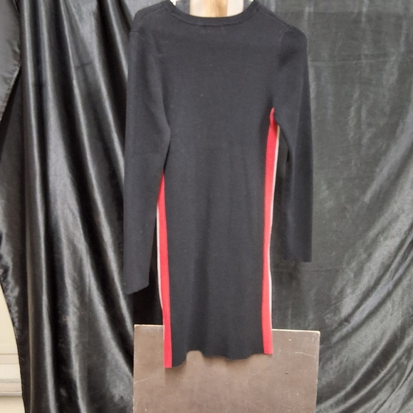 Forever 21 Black With Red And White Stripe Sweater Dress - Picture 1 of 8
